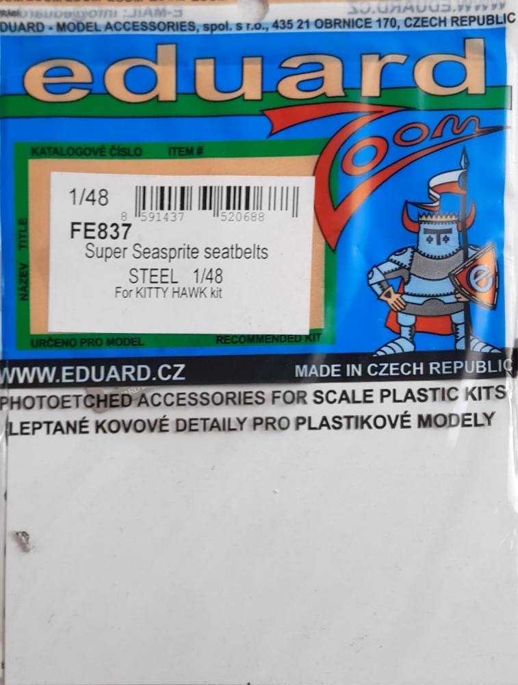 EDUARD FE837 SUPER SEASPIRITE SEATBELTS Conversion Sets