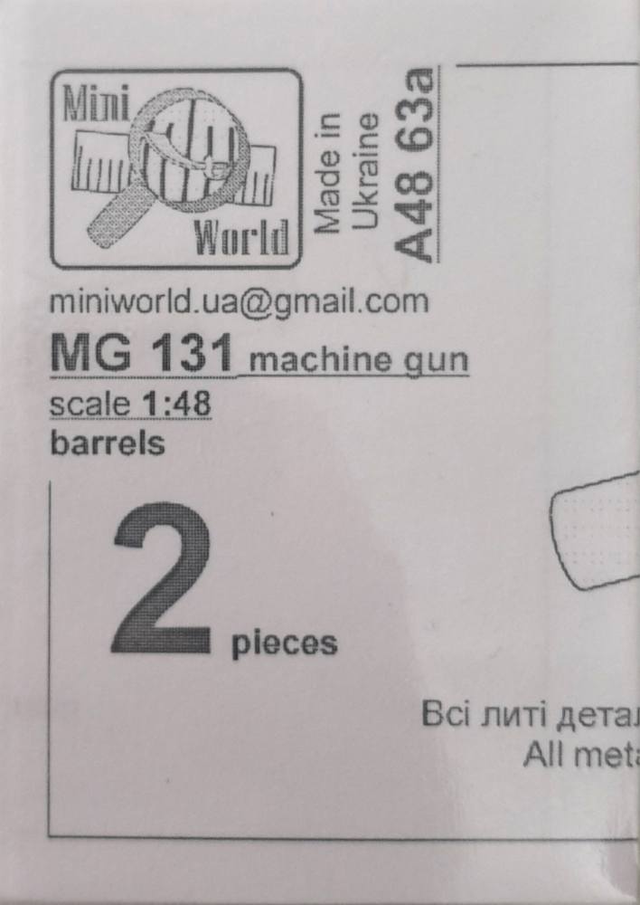 UNKNOWN MAKE A48 63a MG 131 MACHINE GUN Conversion Sets