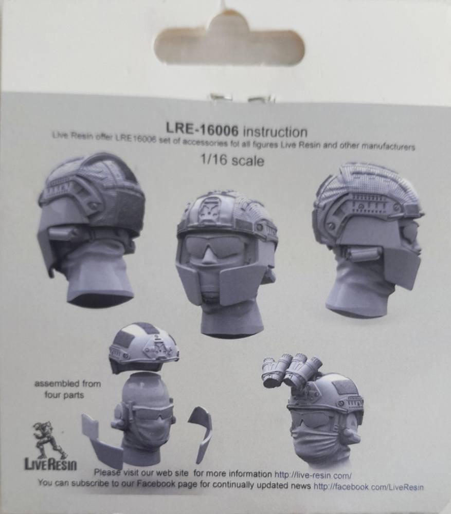LIVE RESIN LRE-16006 AIRFRAME HELMET AND CHOOPS WITH COVER AND HEAD Conversion Sets