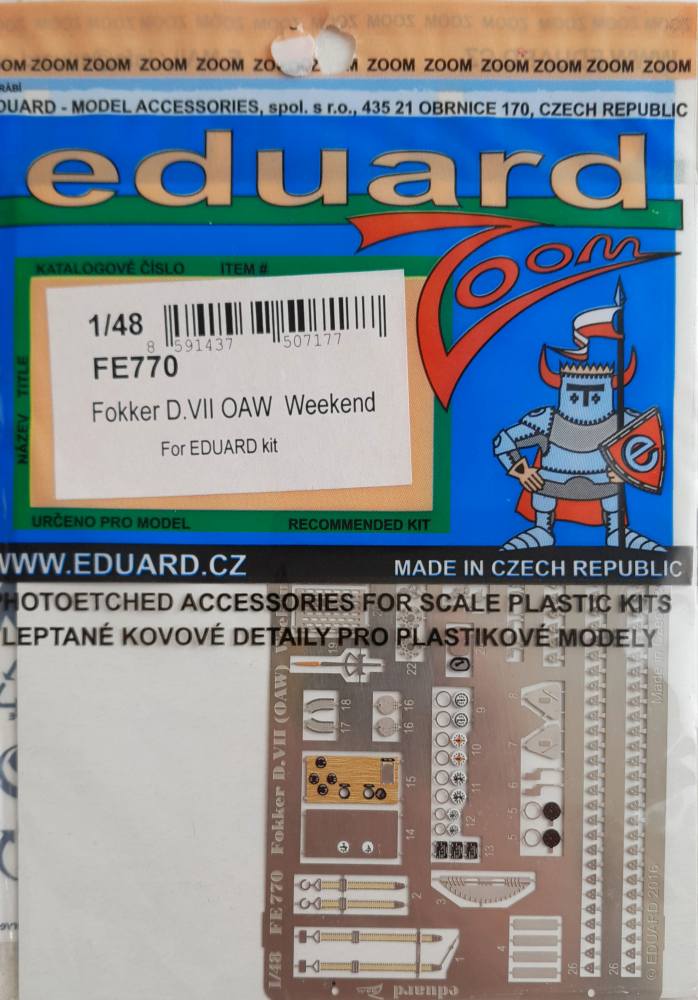 EDUARD FE770 FOKKER D.VII OAW WEEKEND Conversion Sets