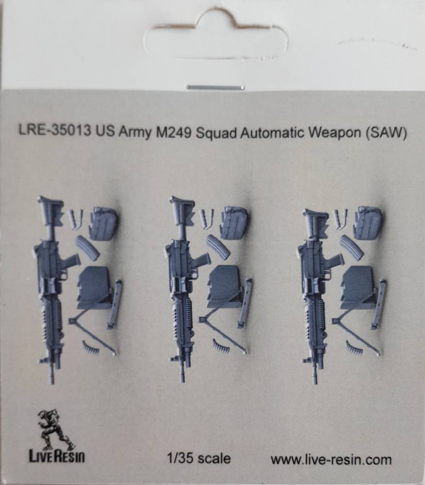LIVE RESIN LRE-35013 US ARMY M249 SQUAD AUTOMATIC WEAPON SAW Conversion Sets