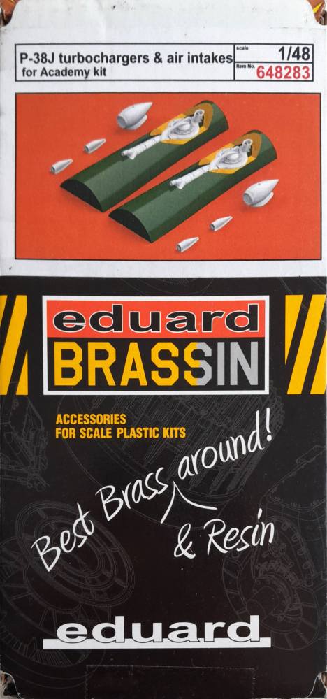 EDUARD 648283 P-38J TURBOCHARGERS AIR INTAKES FOR ACADEMY KIT Conversion Sets