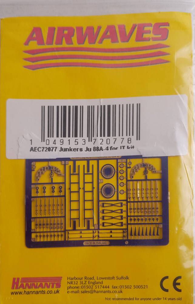 AIRWAVES AEC72077 JUNKERS JU 88A-4 FOR IT KIT Conversion Sets