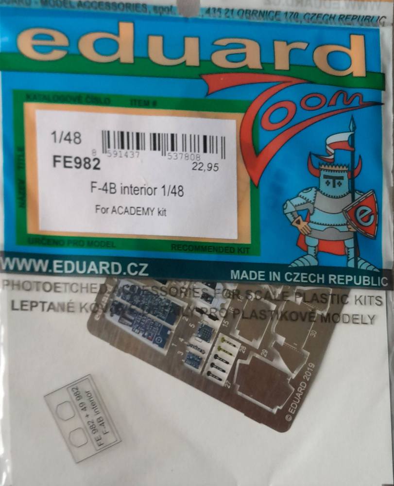 EDUARD FE982 F-4B INTERIOR Conversion Sets