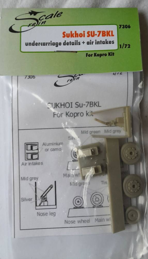 SCALE RESIN 7306 SUKHOI SU-7BKL UNDERCARRIAGE DETAILS AIR INTAKES Conversion Sets