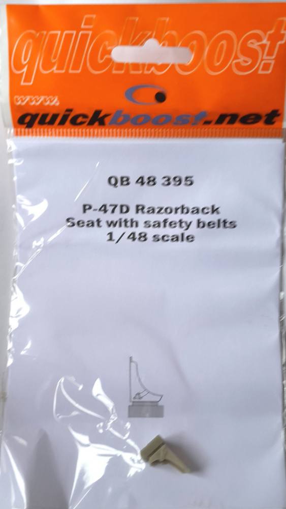 QUICKBOOST.NET QB 48 395 P-47D RAZORBACK SEAT WITH SAFETY BELTS Conversion Sets