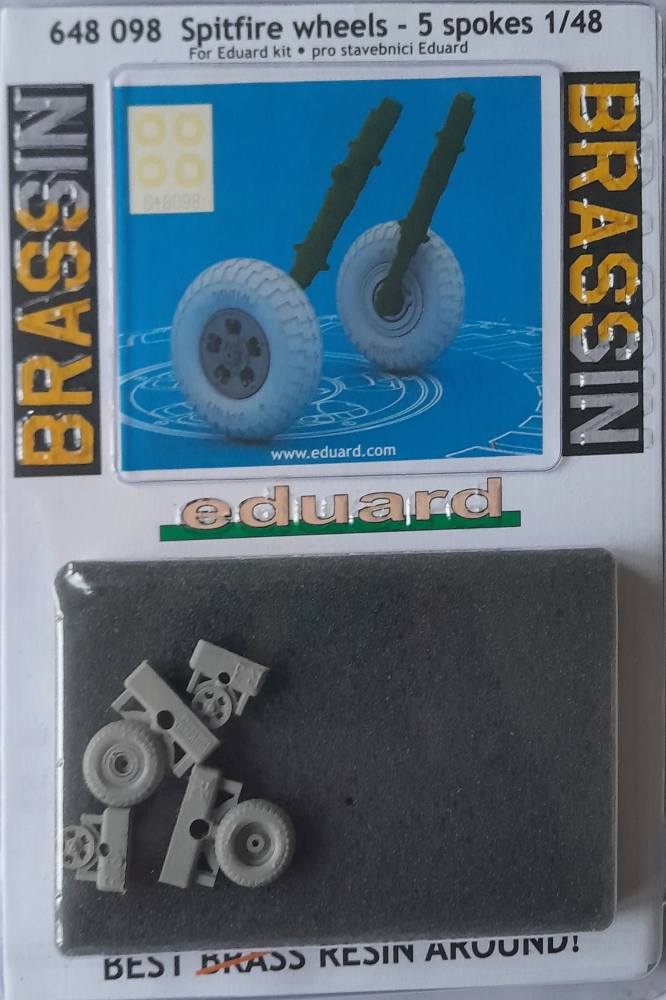 EDUARD 648 098 SPITFIRE WHEELS - 5 SPOKES Conversion Sets