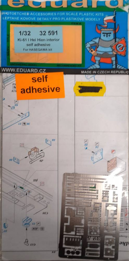 EDUARD 32 591 KI-61 I HEI HIEN INTERIOR SELF ADHESIVE Conversion Sets