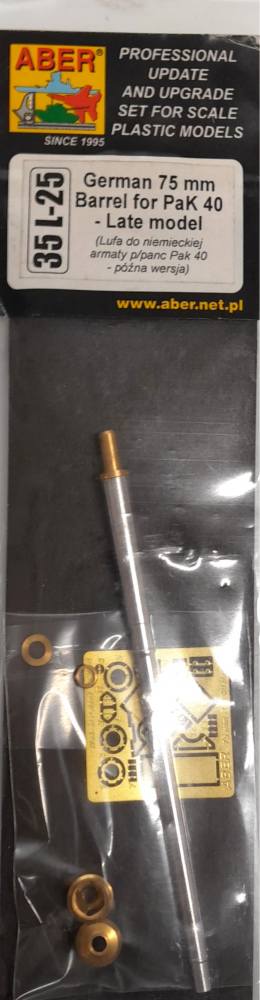 ABER ABER-35L-25 GERMAN 75 MM BARREL FOR PAK 40 - LATE MODEL Conversion Sets