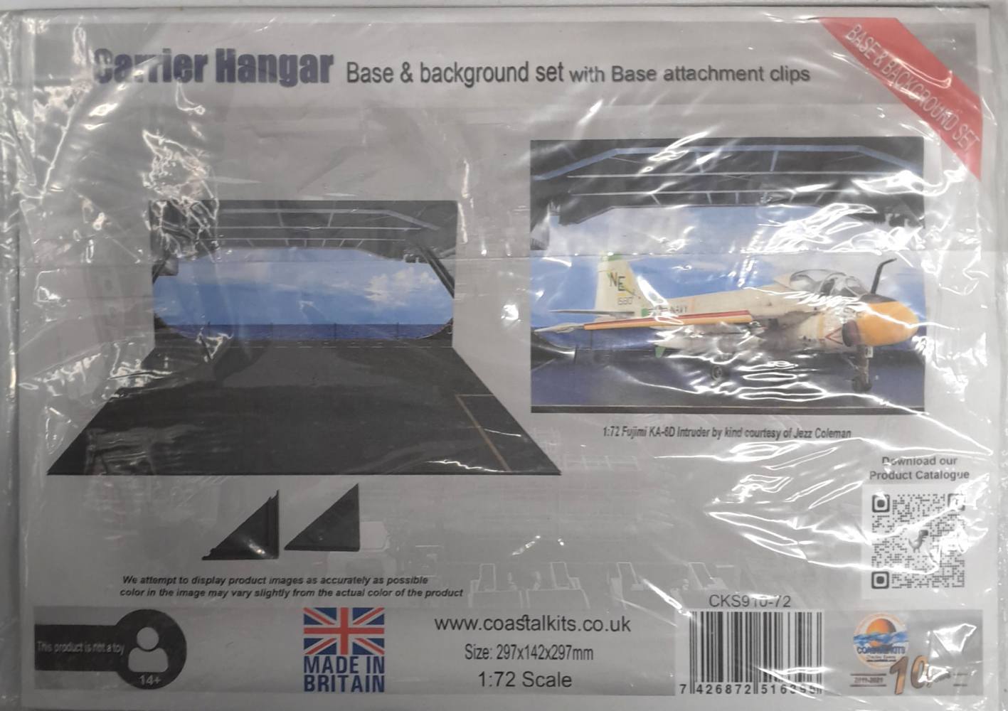 COASTAL KITS CKS910-72 CARRIER HANGAR BASE AND BACKGROUND SET WITH BASE ATTACHMENT CLIPS Conversion Sets