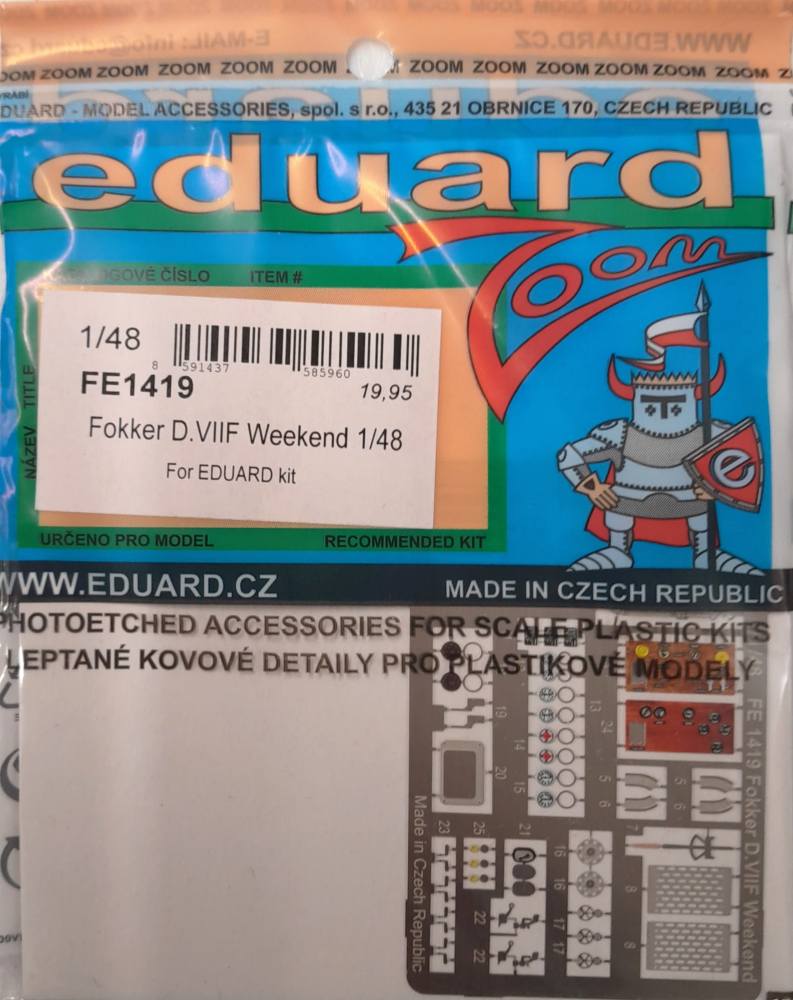 EDUARD FE1419 FOKKER D.VIIF WEEKEND Conversion Sets