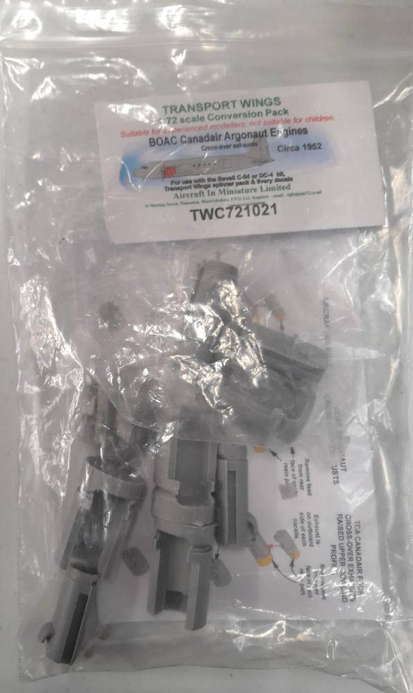 TRANSPORT WINGS TWC721021 BOAC CANADAIR ARGONAUT ENGINES Conversion Sets