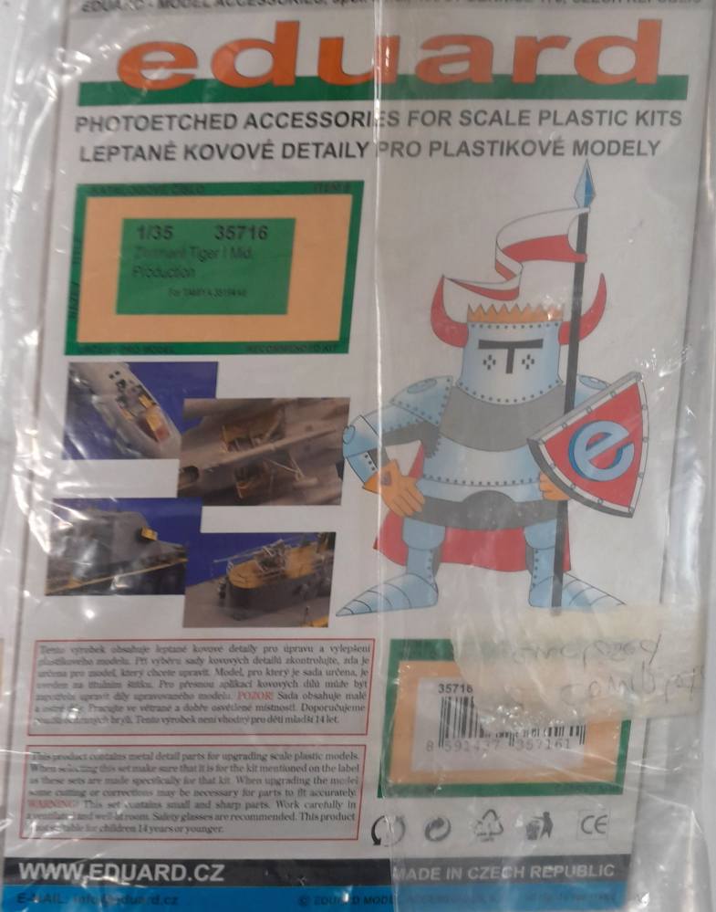 EDUARD 35716 TIGER I MID PRODUCTION Conversion Sets