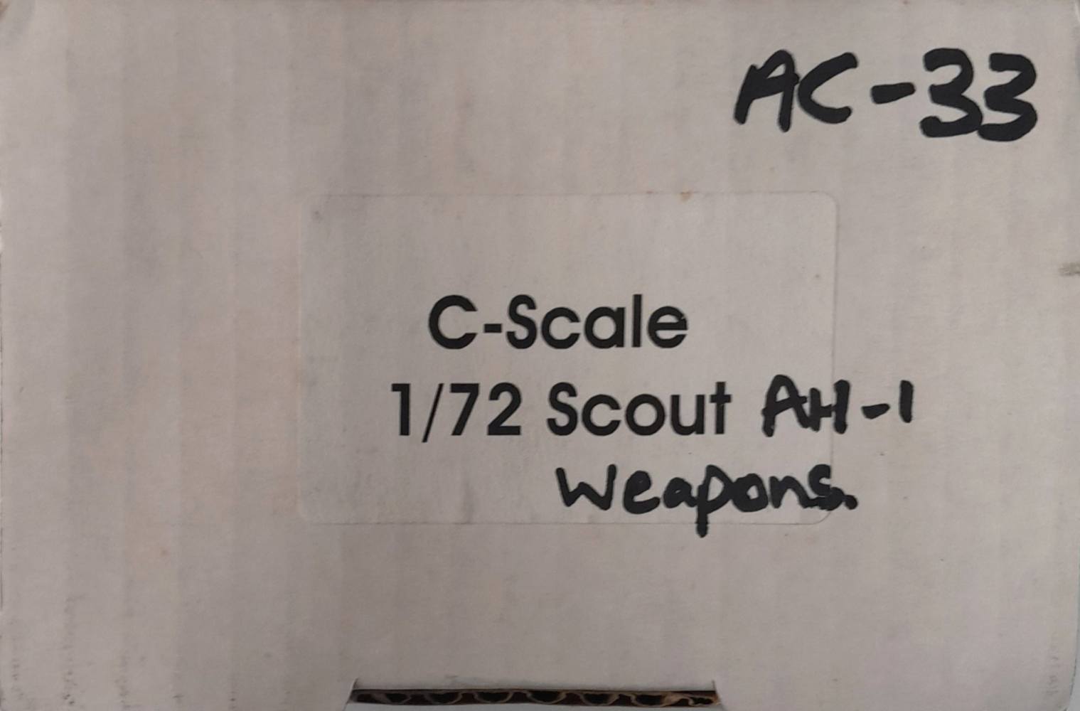 C SCALE AC-33 SCOUT AH-1 WEAPONS Conversion Sets