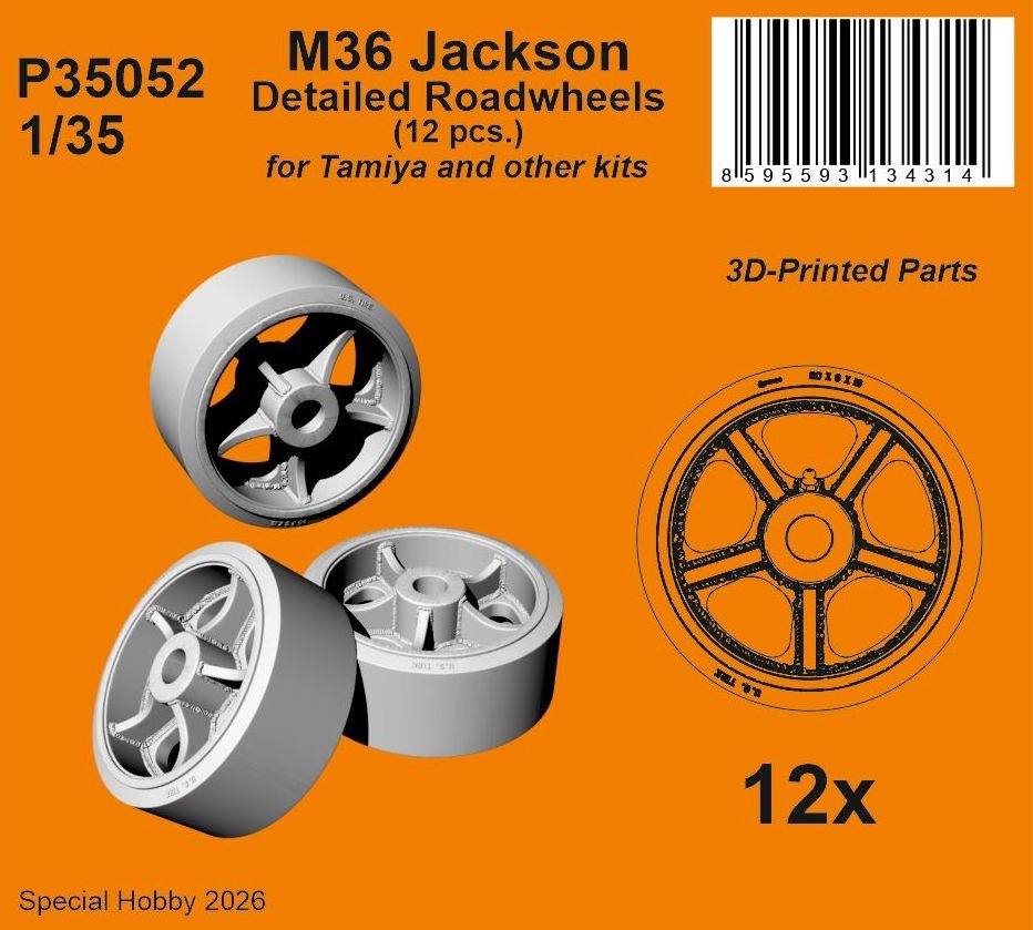 SPECIAL HOBBY P35052 M36 JACKSON DETAILED ROADWHEELS Conversion Sets