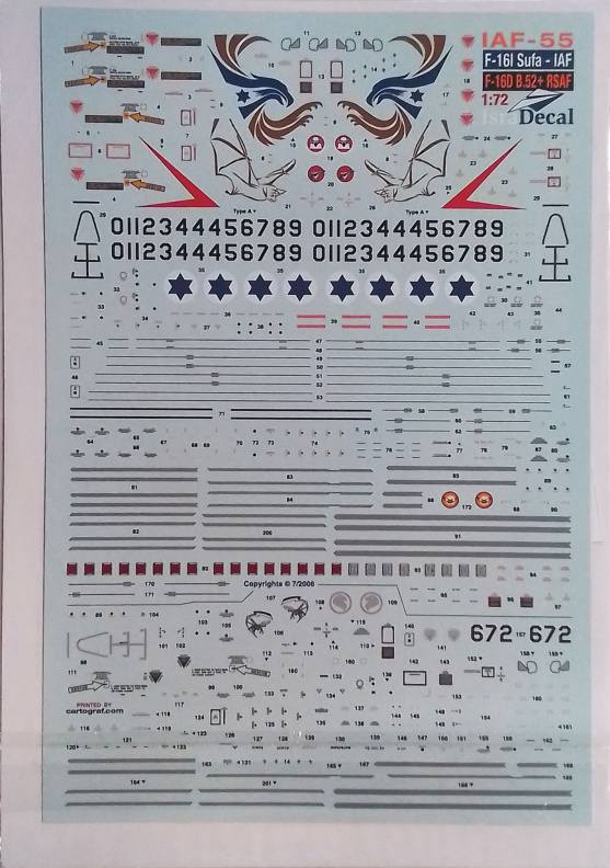 DISCOUNT DECALS 4133 IAF-55 F16L SUFA - IAF Discount Decals