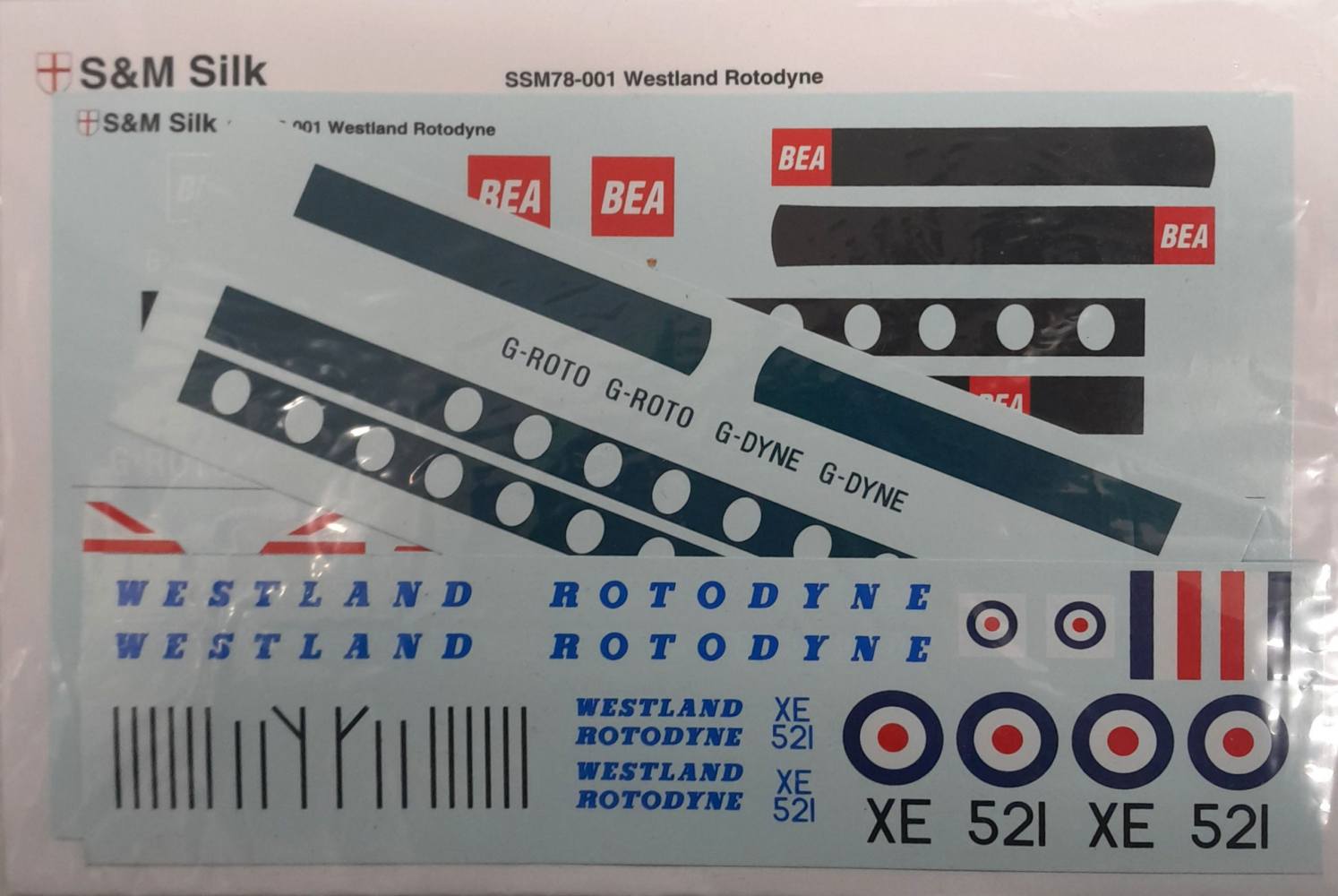 DISCOUNT DECALS 5755 SSM78-001 WESTLAND ROTODYNE S M SILK Discount Decals