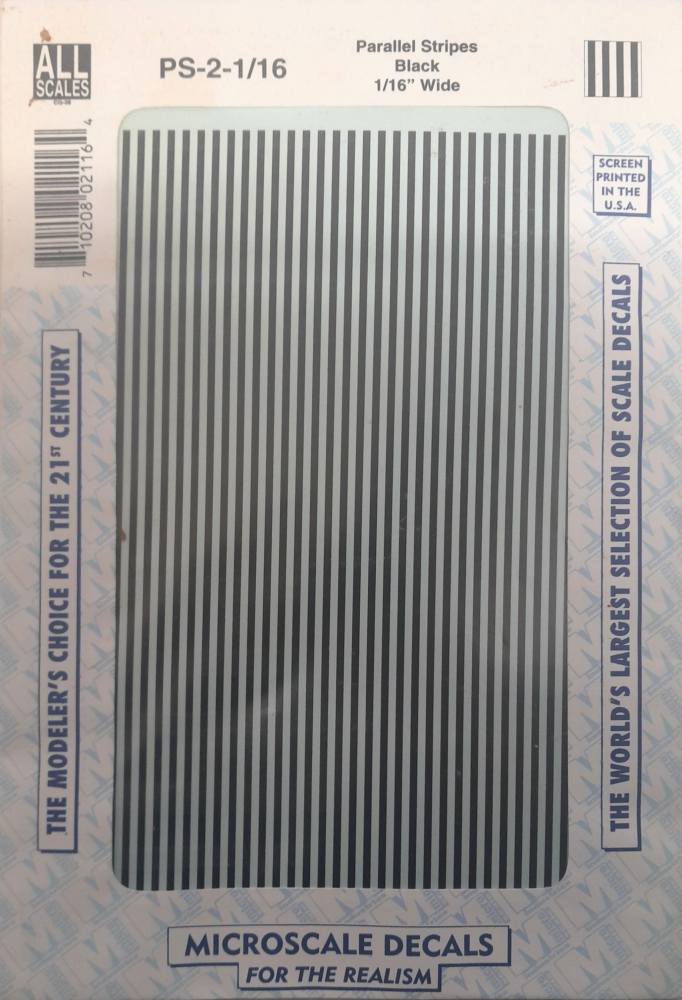 DISCOUNT DECALS 5762 PS-2-1/16 PARALLEL STRIPES MICROSCALE DECALS Discount Decals