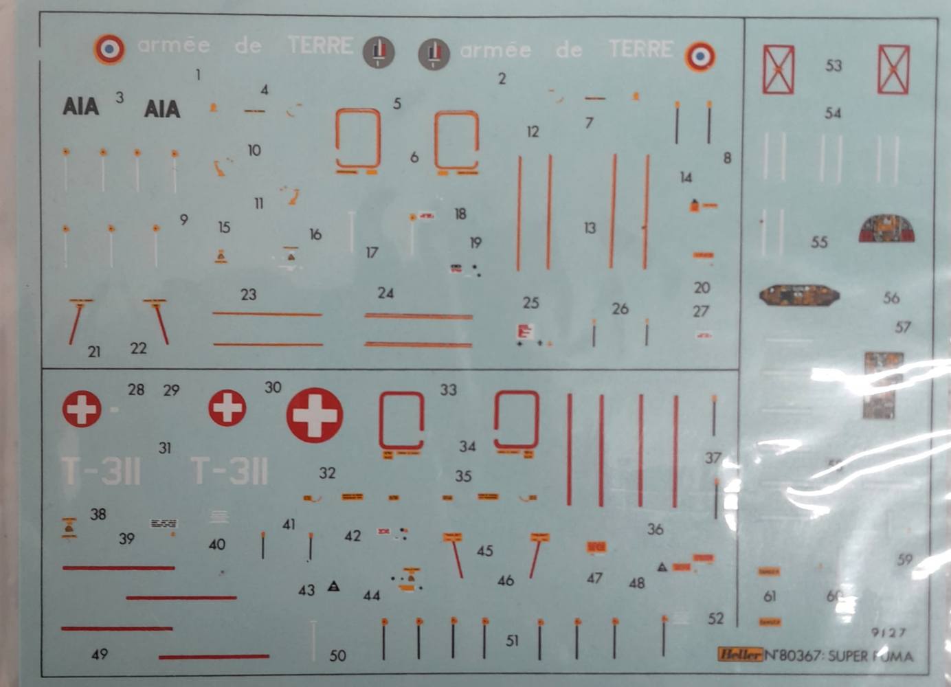 DISCOUNT DECALS 5872 N80367 SUPER PUMA Heller Discount Decals