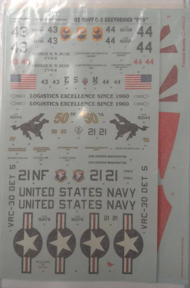 DISCOUNT DECALS 6088 CD48012-2 US NAVY C-2 GREYHOUND Discount Decals