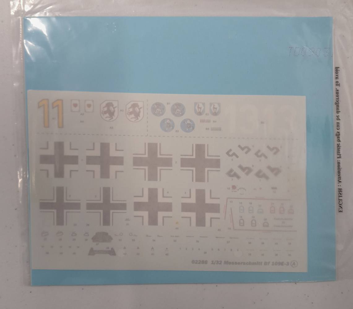 DISCOUNT DECALS 6201 2288 MESSERSCHMITT BF 109E-3 Unknown Discount Decals