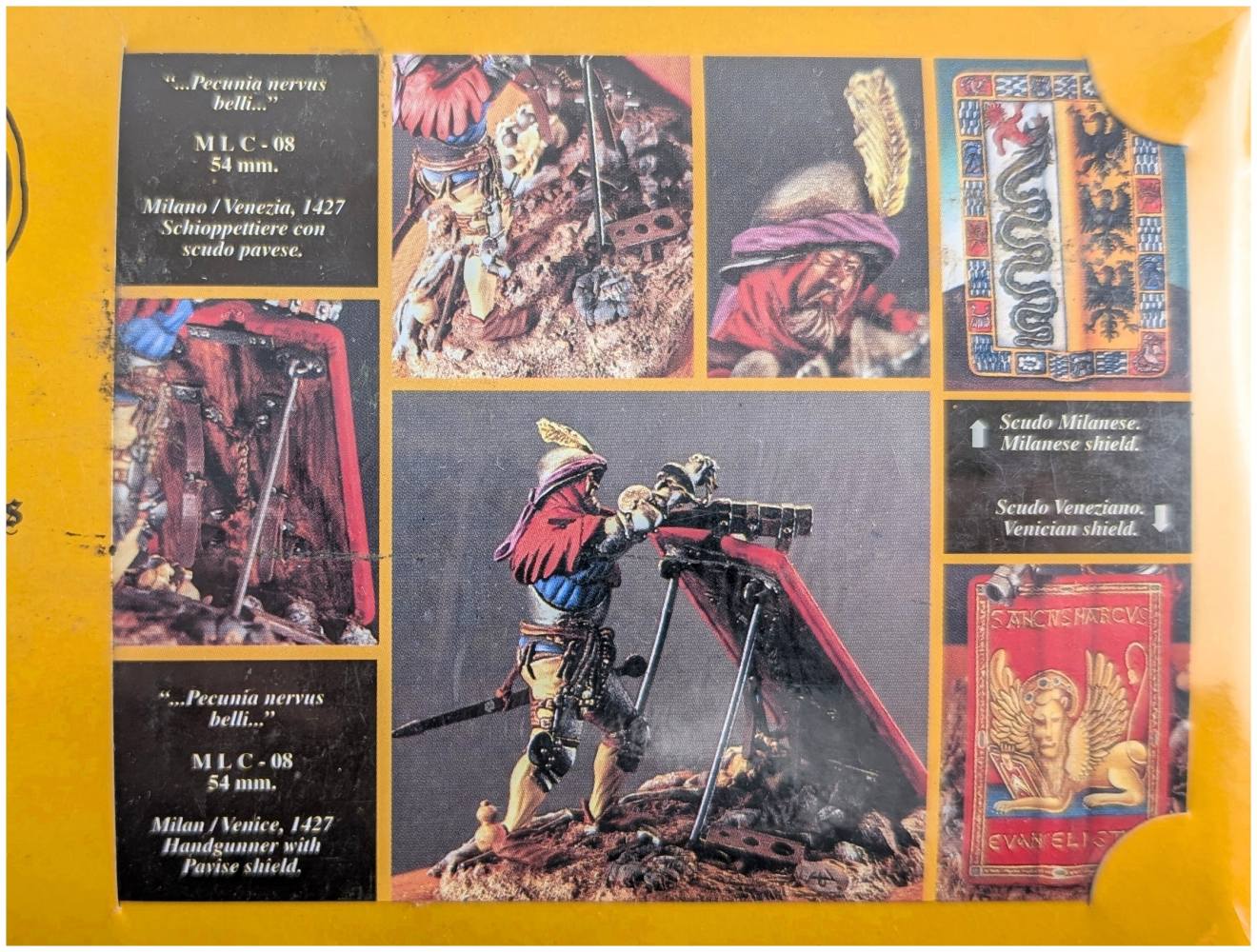 MILES MLC-08 MILAN VENICE 1427 HANDGUNNER WITH PAVISE SHIELD Model Figures