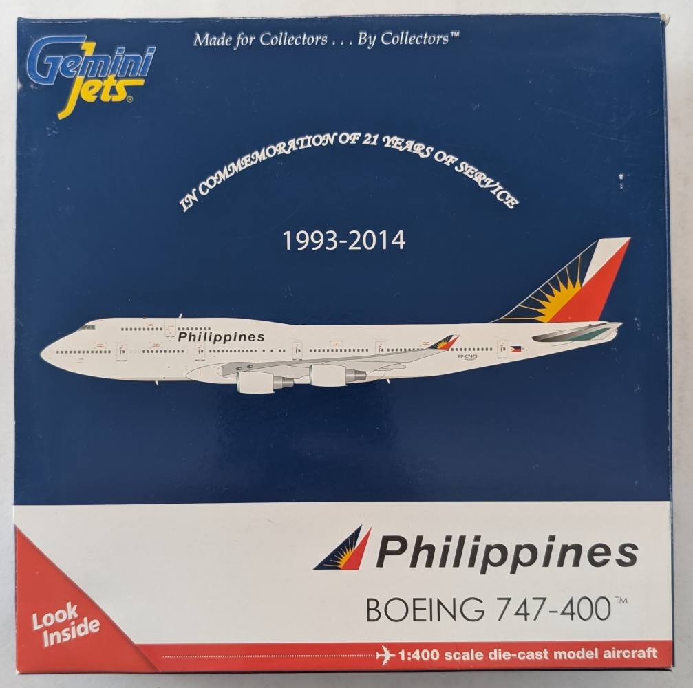 GEMINI JETS 1213 PHILIPPINES BOEING 747-400 Airliners Model Kits