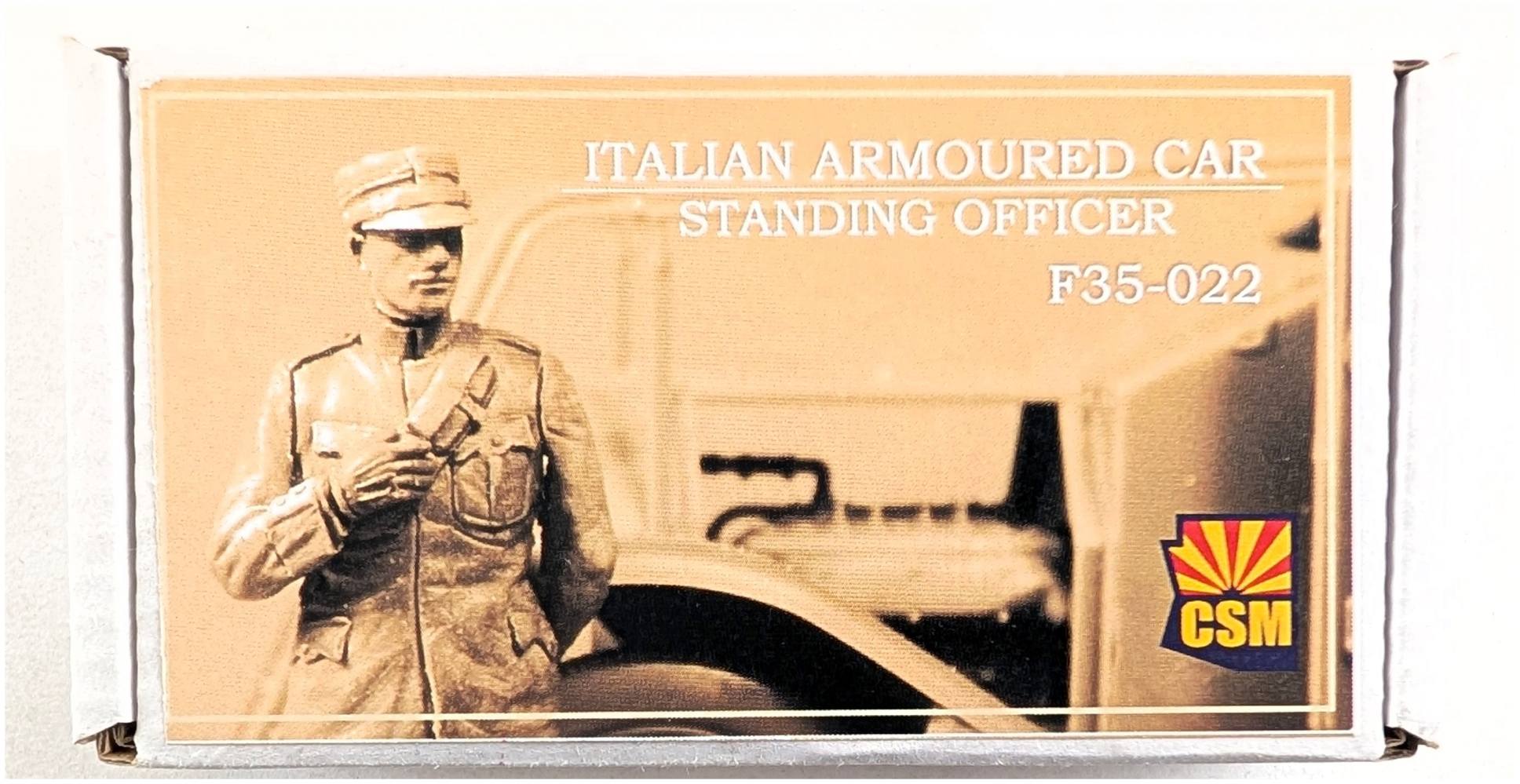 COPPER STATE MODELS F35-022 ITALIAN ARMOURED CAR STANDING OFFICER Model Figures
