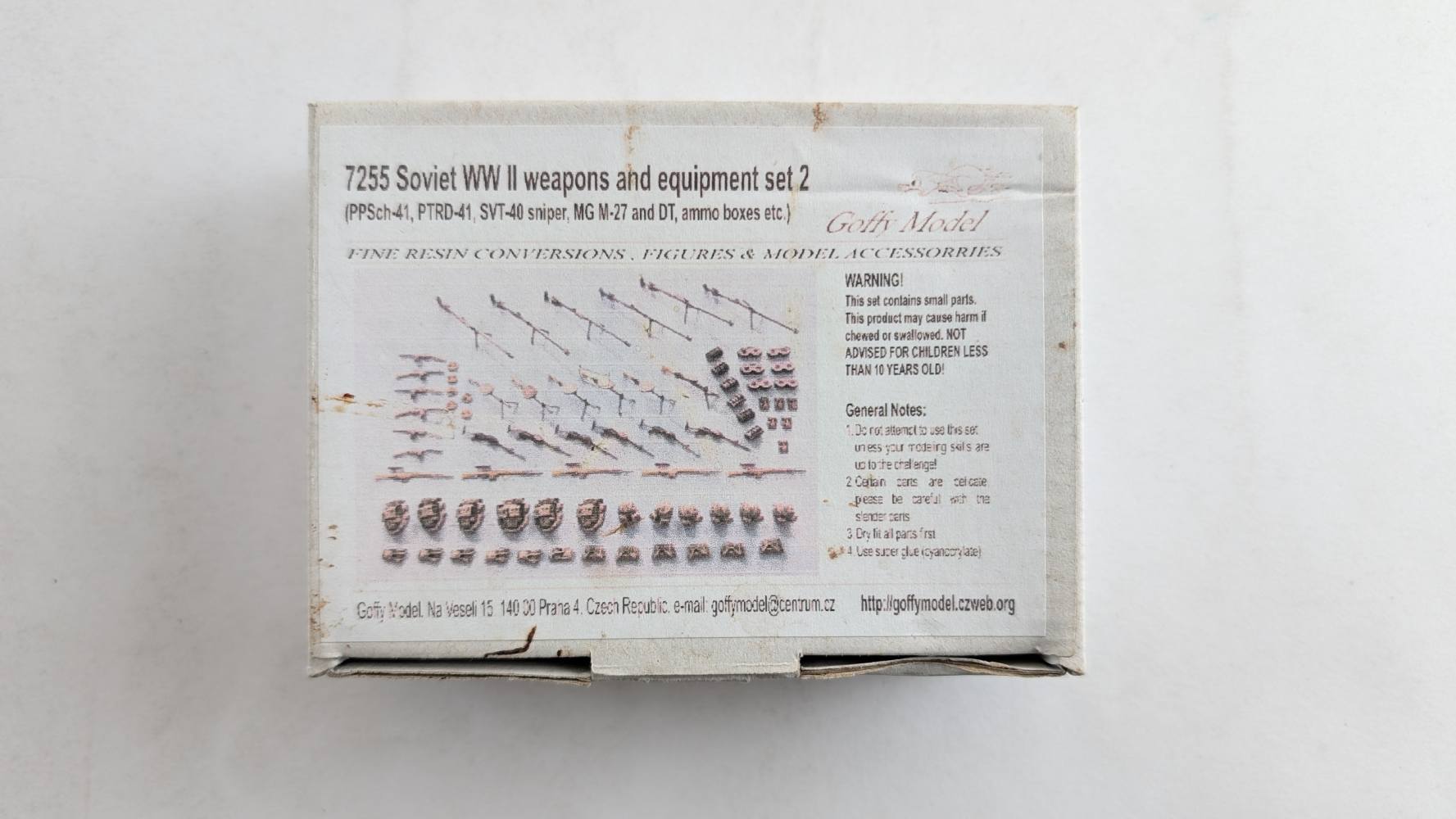 GOFFY MODEL 7255 SOVIET WW II WEAPONS AND EQUIPMENT SET 2 Conversion Sets