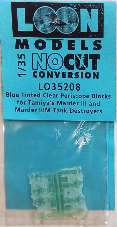PLATOON MODELS 1/35 NOCUT CONVERSION L035208 Blue Tinted Clear Periscope Blocks for Tamiya s Marder III and Marder IIIM Tank Destroyers Conversion Sets