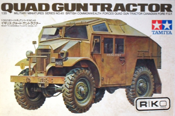TAMIYA Military Model Kits 35045 QUAD GUN TRACTOR