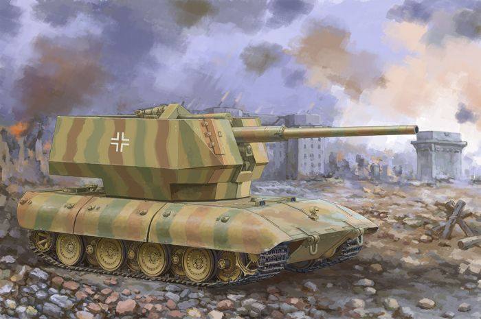 TRUMPETER MODELS 09585 E-100 FLAKPANZER W/12.8CM FLAK 40 Military Model Kits