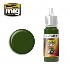 AMMO BY MIG JIMENEZ  0092 CRYSTAL GREEN 17ml ACRYLIC PAINT FOR BRUSH   AIRBRUSH