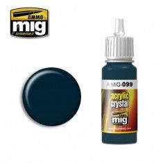 AMMO BY MIG JIMENEZ  0099 CRYSTAL BLACK BLUE 17ml ACRYLIC PAINT FOR BRUSH   AIRBRUSH