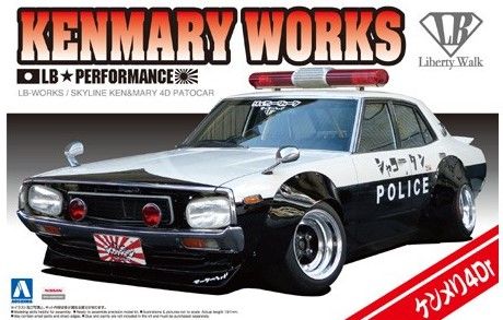 AOSHIMA 1/24 01068 LB WORKS KENMARY 4DR PATROL CAR