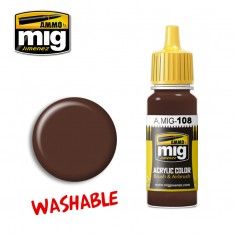 AMMO BY MIG JIMENEZ  0108 WASHABLE MUD 17ml ACRYLIC PAINT FOR BRUSH   AIRBRUSH