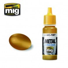 AMMO BY MIG JIMENEZ  0197 BRASS 17ml ACRYLIC PAINT FOR BRUSH   AIRBRUSH