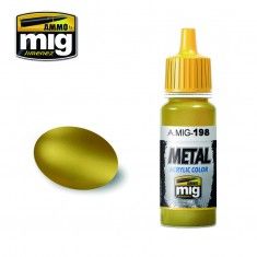 AMMO BY MIG JIMENEZ  0198 GOLD 17ml ACRYLIC PAINT FOR BRUSH   AIRBRUSH
