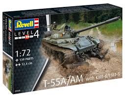 REVELL 1/72 03328 T-55A/AM WITH KMT-6/EMT-5