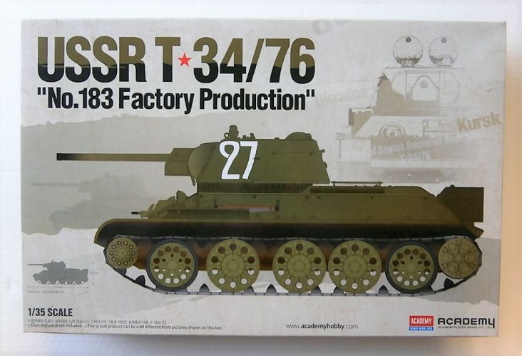 ACADEMY 1/35 13505 USSR T-34/76 No 183 FACTORY PRODUCTION