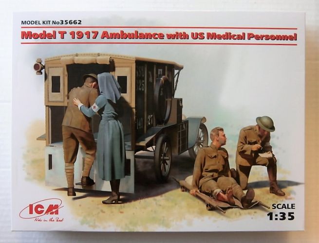 ICM 1/35 35662 MODEL T 1917 AMBULANCE WITH US MEDICAL PERSONNEL