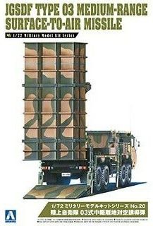 AOSHIMA 1/72 05539 JGSDF TYPE 03 MEDIUM-RANGE SURFACE-TO-AIR MISSILE