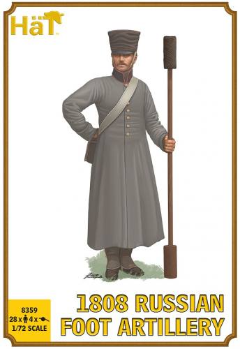 HAT INDUSTRIES 1/72 8359 1808 RUSSIAN FOOT ARTILLERY
