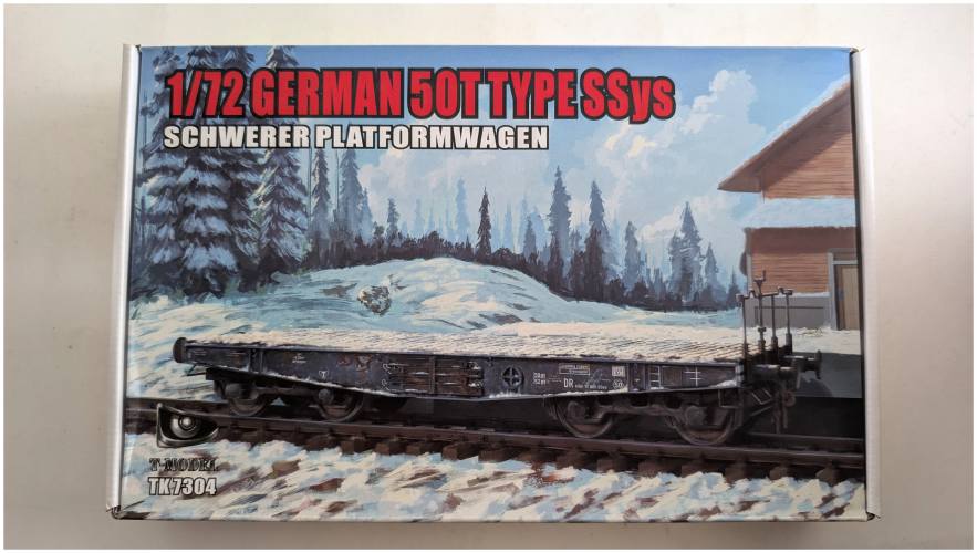 T-MODEL 1/72 7304 GERMAN 50T TYPE SSYS SCHWERER PLATFORMWAGEN