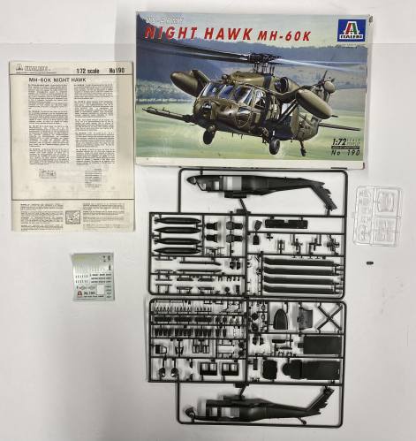 KINGKIT MODEL SCRAPYARD 1/72 ITALERI 190 NIGHT HAWK MH-60K  CUT DECALS 
