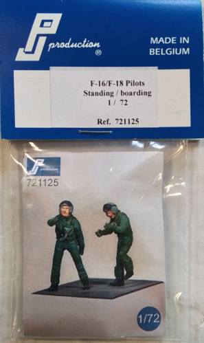 PJ PRODUCTIONS 1/72 REF   721125 F-I6/F-18 PILOTS STANDING / BOARDING