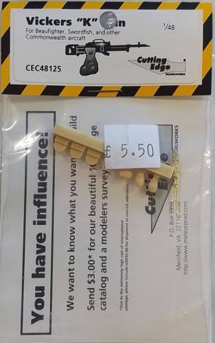 CUTTING EDGE 1/48  CEC48125 VICKERS K GUN