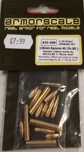 ARMORSCALE  A35-008 128MM KANONE 40  PZ.SF. 