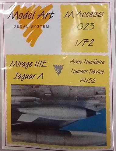 MODEL ART 1/72 MACCESS 023  MIRAGE IIIE JAGUAR A AN52 NUCLEAR DEVICE