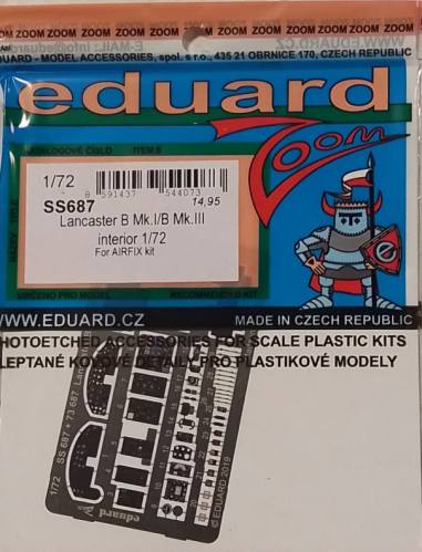 EDUARD 1/72 SS687 LANCASTER B MK. I/B MK.III INTERIOR 1/72 FOR AIRFIX KIT
